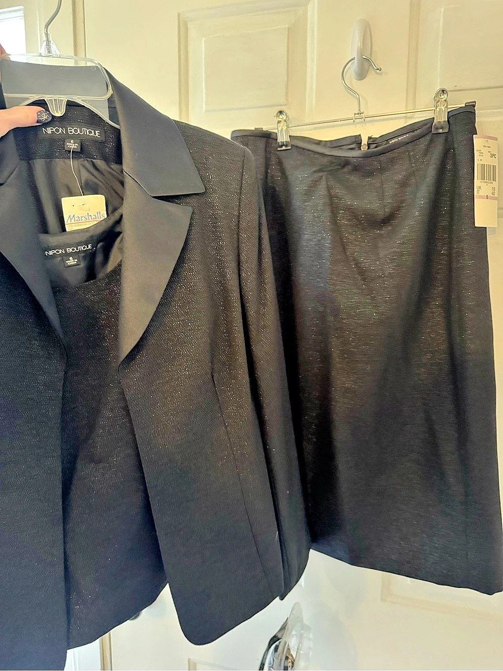 Nipon Boutique Women's Black Suit Set Size 6 NWT